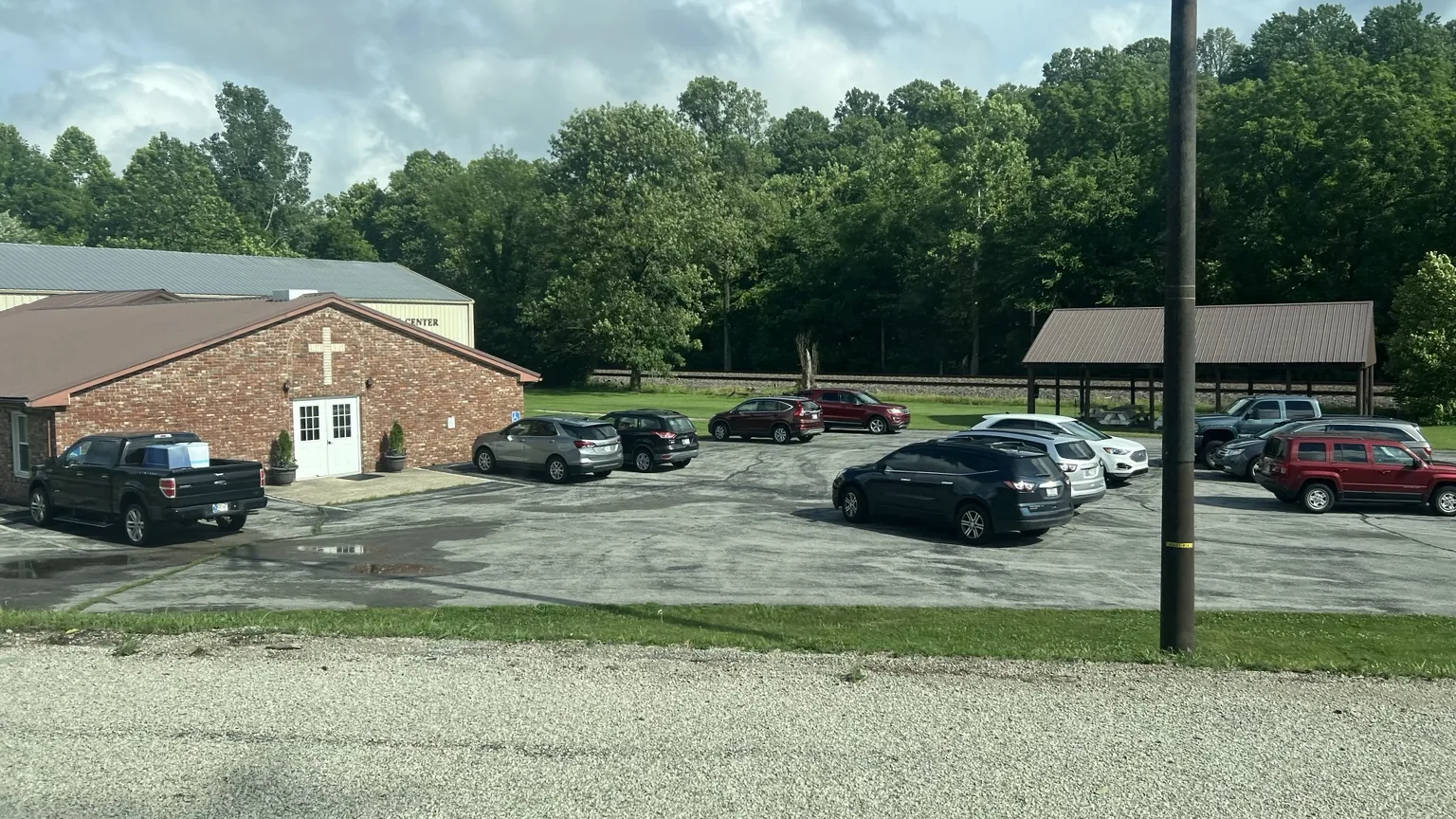 Front entrance and parking area at Faith Revolution Church